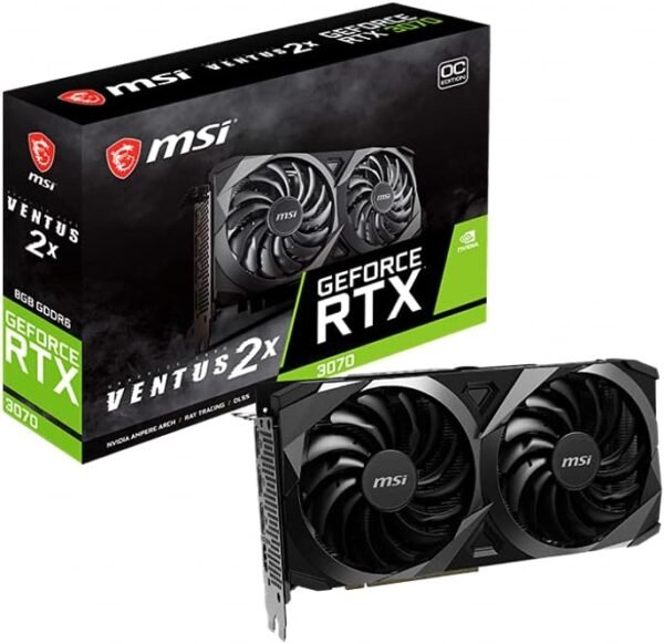 519Rza80gZS._AC_SL1024_ MSI Ventus 2X Nvidia RTX 3070 8GB Graphics Card